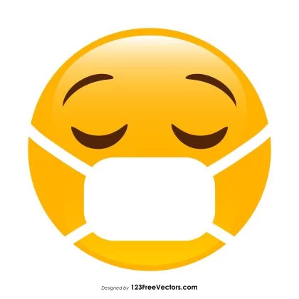 33574 face with medical mask emoji clipart